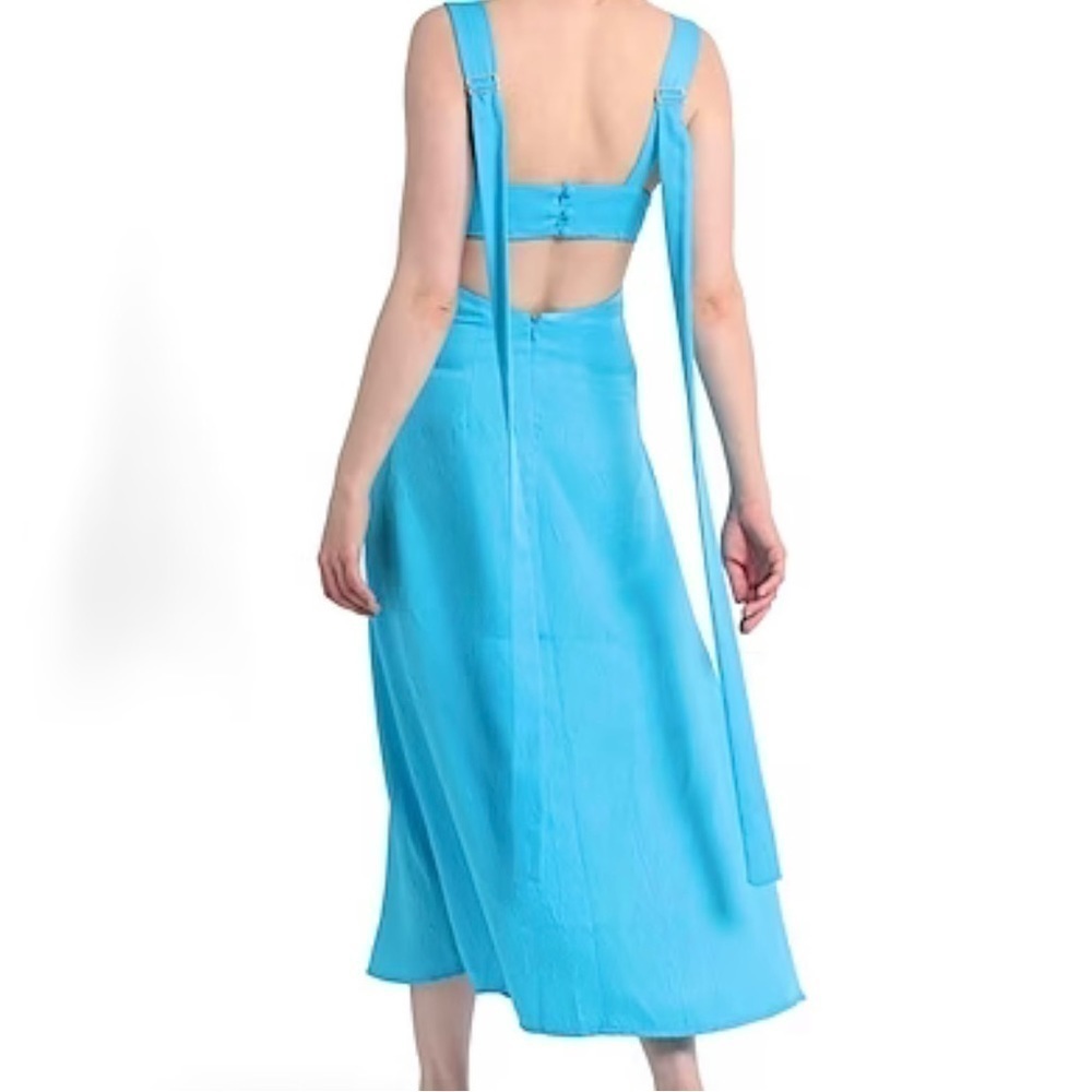 TOPSHOP Fabulous Turquoise Midi Halter Dress Size 10 NWT!
